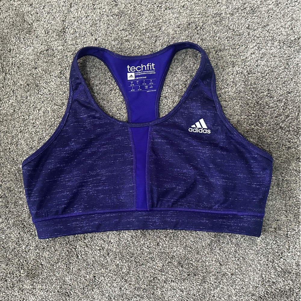 Adidas | Tech Fit Medium Compression Sports Bra S… - image 1
